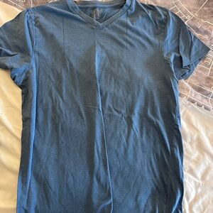 Classic Men's V-Neck Short Sleeve Tee in Deep Blue